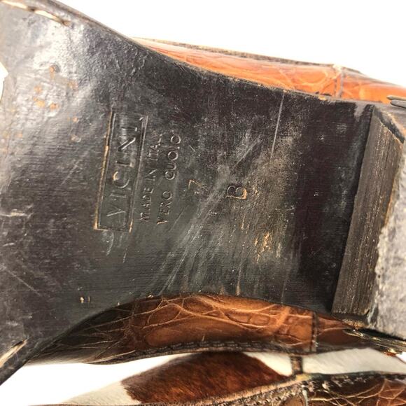 Giuseppe Zanotti Crystals Cow Print Pull On Western Cowgirl Heeled Boots 7 - Picture 9 of 9